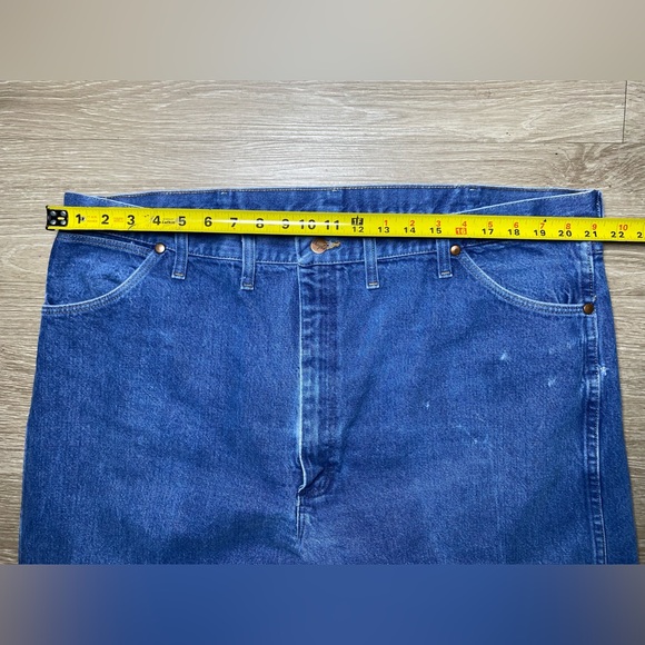 Vintage Wrangler Jeans Men Size 44x34 Denim 13MWZPW Cowboy Western Zip Fly Pants - Picture 5 of 10